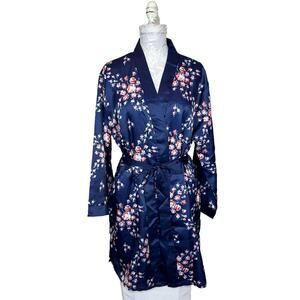 Morgan Lane X Fab Fit Fun The Allie Floral Tie Front Robe Women Small Medium NWT
